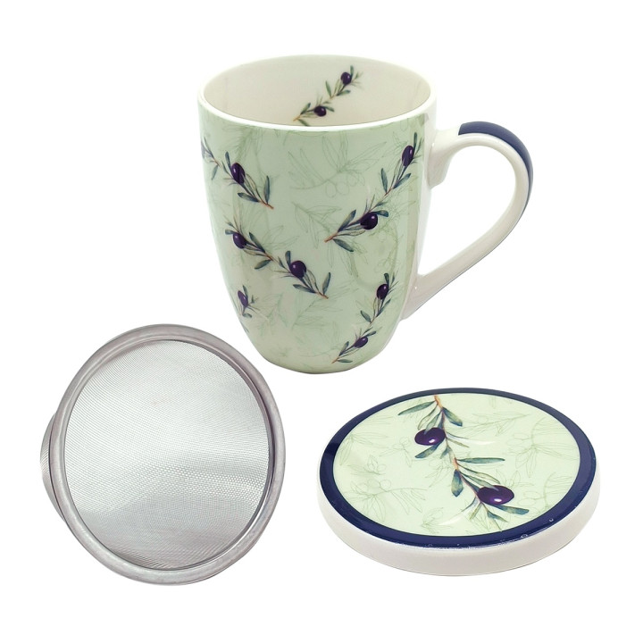 Mug y filtro aceitunas c/caja regalo