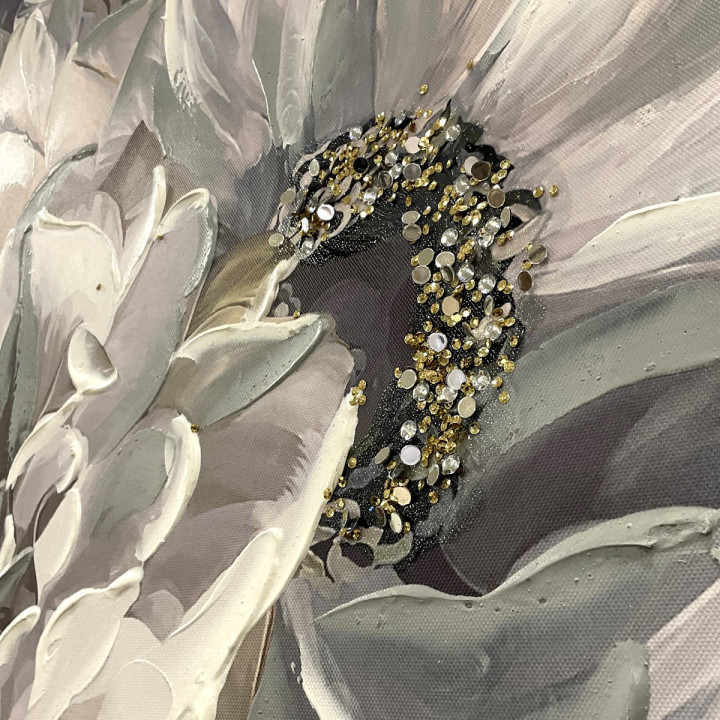 Cuadro mujer flores