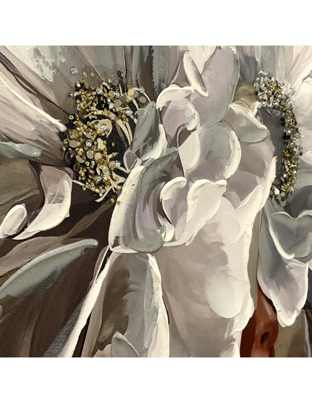 Cuadro mujer flores