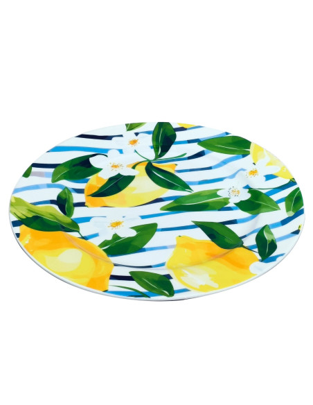 Plato llano limones c/caja regalo