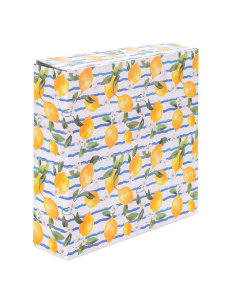 Plato llano limones c/caja regalo