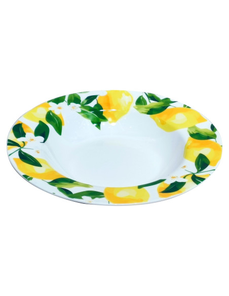 Plato hondo limones c/caja regalo