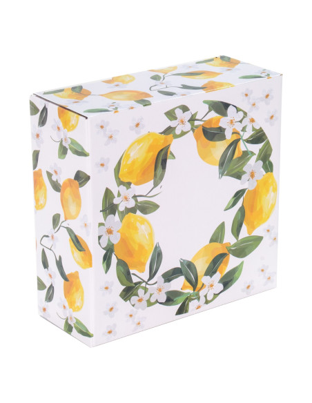 Plato hondo limones c/caja regalo