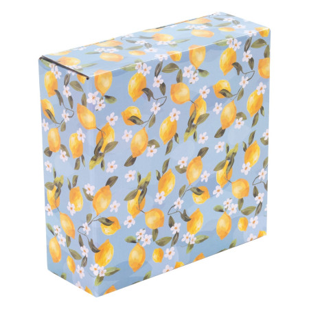Plato de postre limones c/caja regalo 2