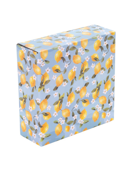 Plato de postre limones c/caja regalo