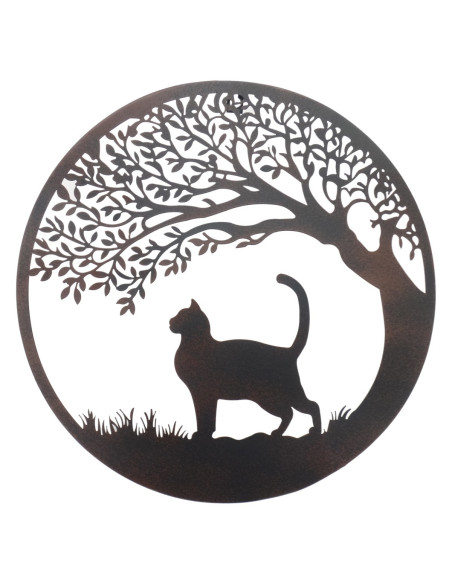 Adorno parez arbol c/gato