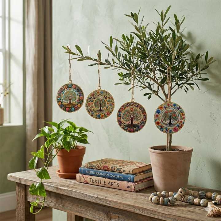 Colgante arbol vida 4 dif.