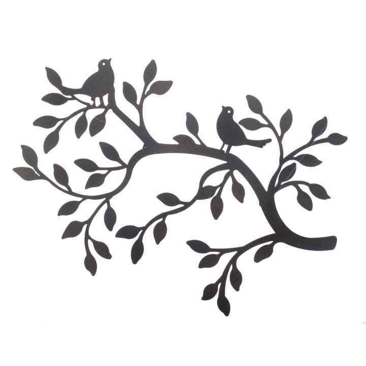 Adorno pared rama arbol c/pajaros