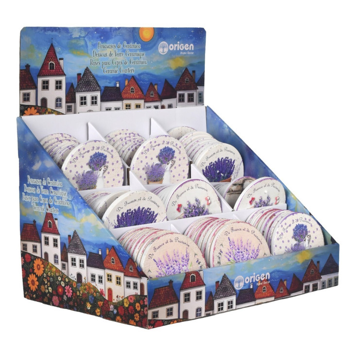 Posavasos lavanda 4 dif. c/exp