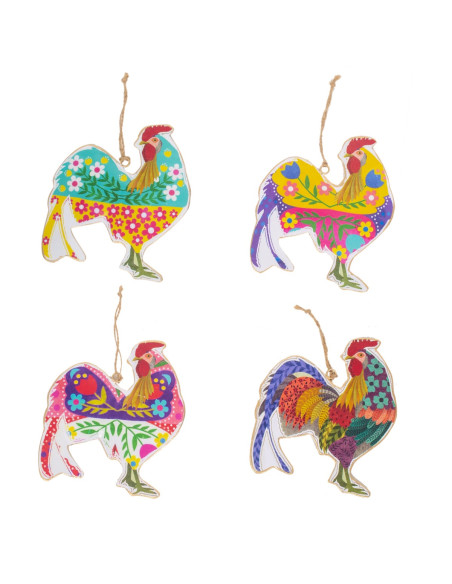 Colgante gallo 4 dif.