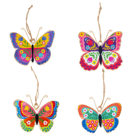 Colgante mariposa 4 dif.
