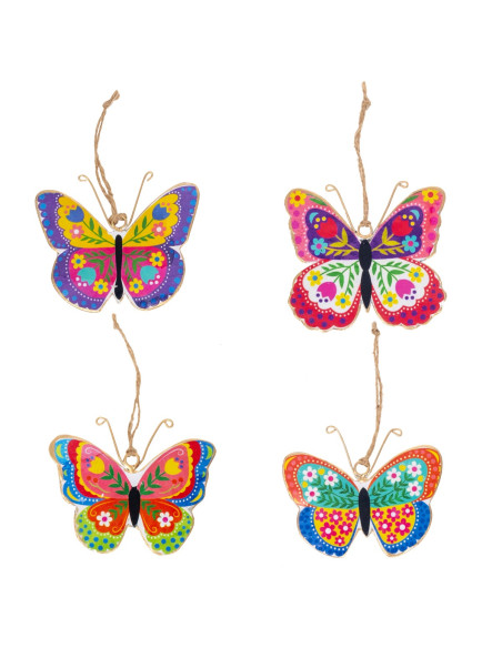 Colgante mariposa 4 dif.