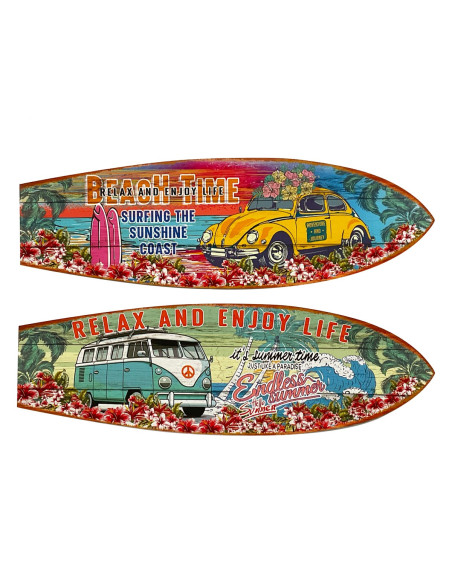 Adorno pared tabla surf 2 dif.