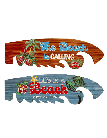 Adorno pared tabla surf 2 dif.