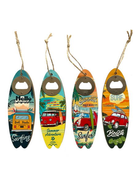 Abridor botellas tabla surf 4 dif.