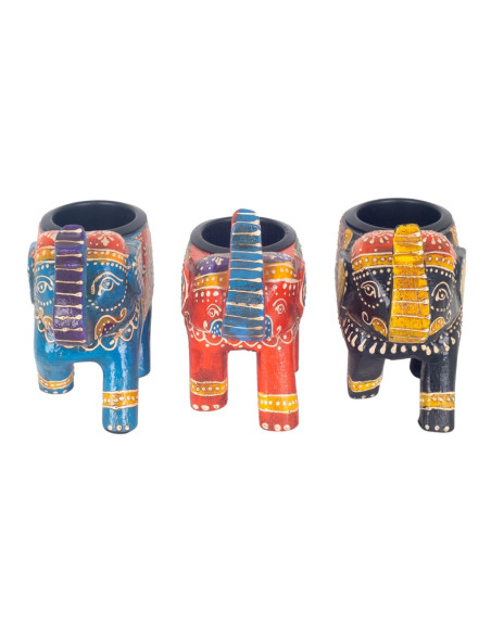 Elefante portavelas 6 dif.