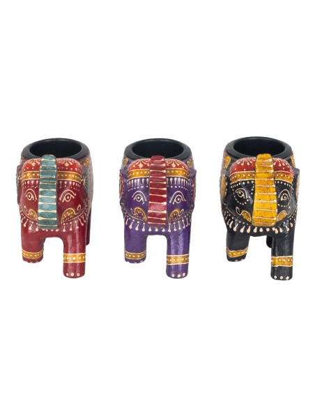 Elefante portavelas 6 dif.