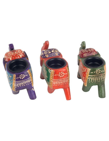 Elefante portavelas 6 dif.