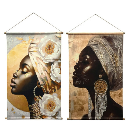Lienzo enrollable africana 2 dif.