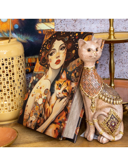 Caja libro mujer y gato