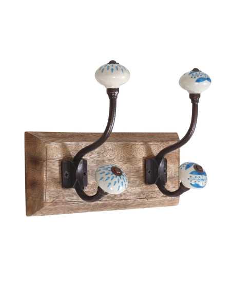 Percha 2 pomos doble