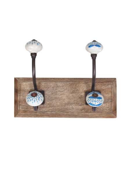 Percha 2 pomos doble