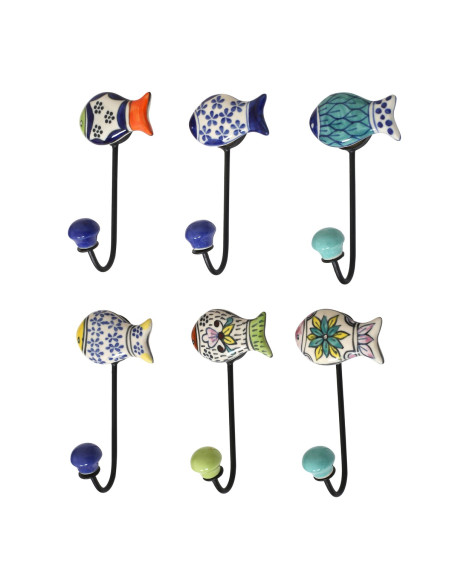 Percha 1 pomo pez 6 dif.