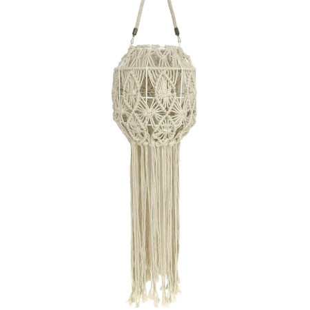 Portavelas colgante macrame