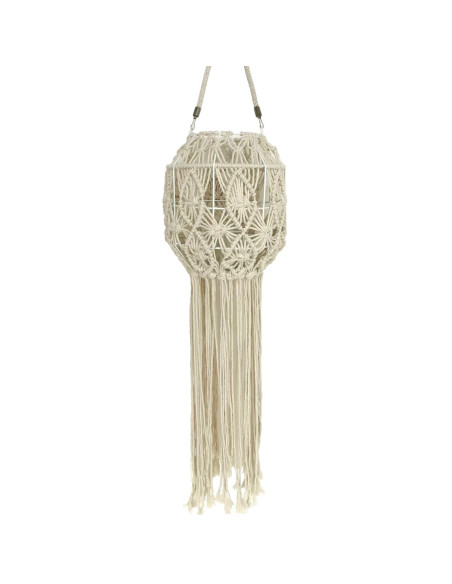 Portavelas colgante macrame