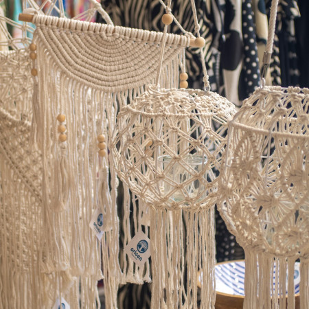 Portavelas colgante macrame 2