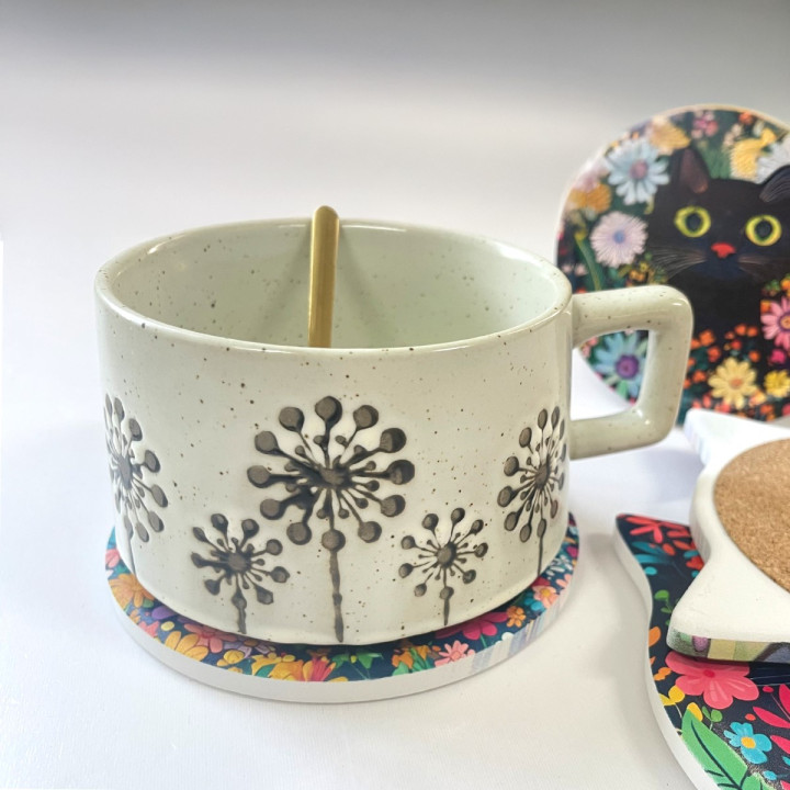 Posavasos gato 4 dif.