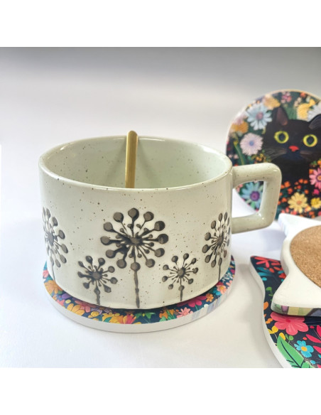 Posavasos gato 4 dif.