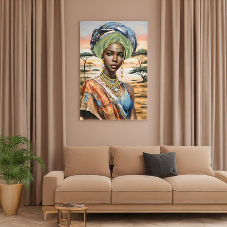 Cuadro africana 80x120cm 2