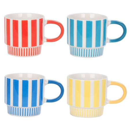 Mug rayas 4 dif.