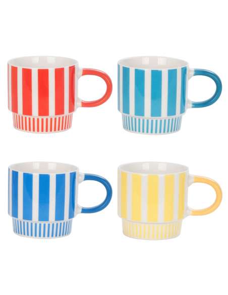 Mug rayas 4 dif.