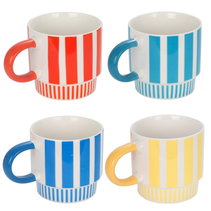 Mug rayas 4 dif.