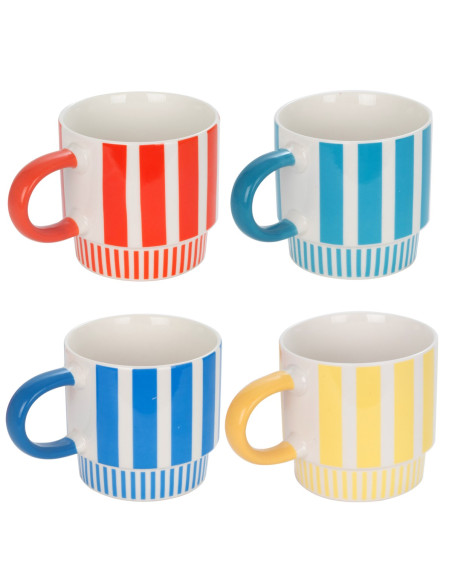 Mug rayas 4 dif.