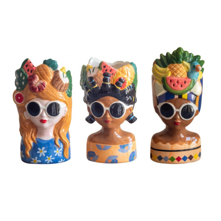 Jarron busto mujer 3 dif.