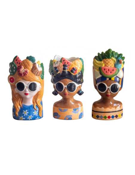 Jarron busto mujer 3 dif.
