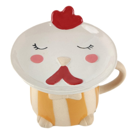 Mug con plato gallina