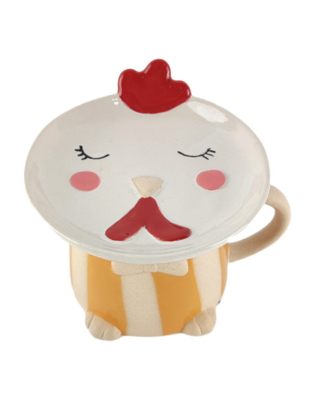 Mug con plato gallina