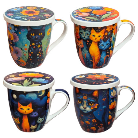 Mug y filtro gato c/caja regalo 2