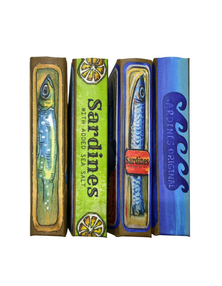 Caja libro sardinas 4 dif.