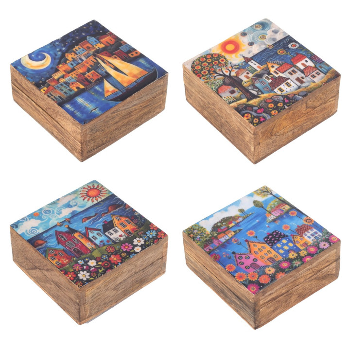 Caja casitas 4 dif.