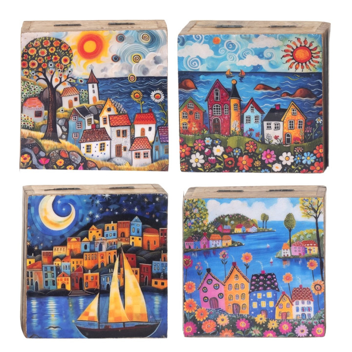 Caja casitas 4 dif.