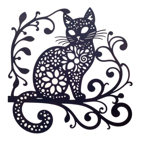 Adorno pared gato