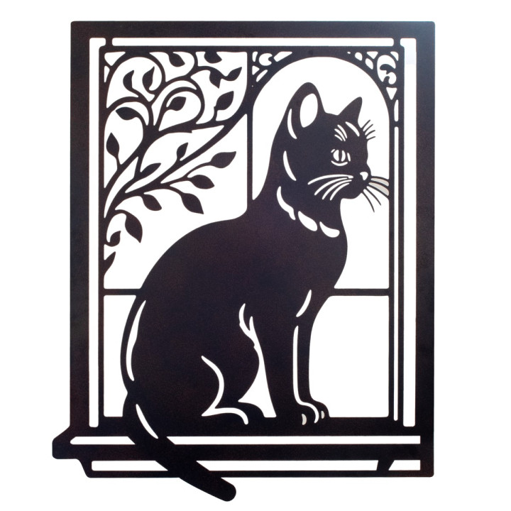 Adorno pared gato