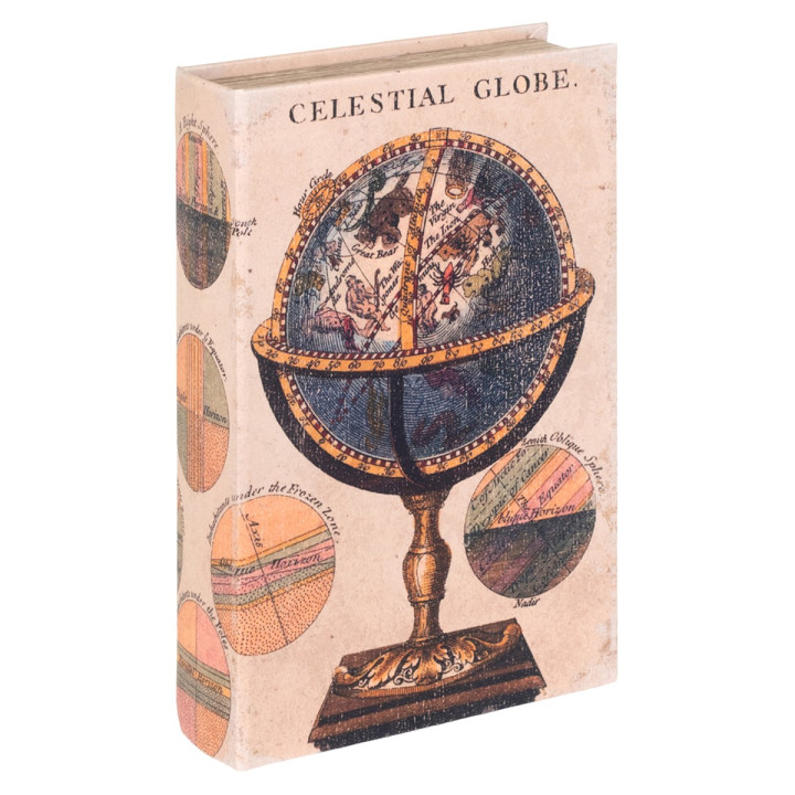 Caja libro globo mundo