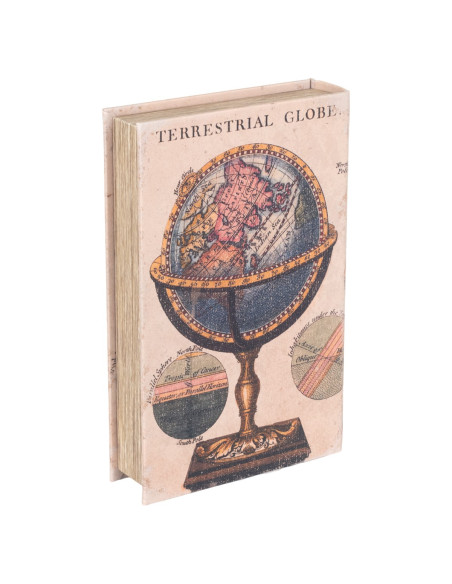 Caja libro globo mundo