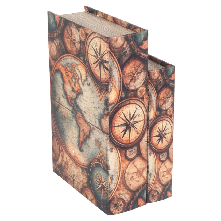 S/2 caja mapa mundo